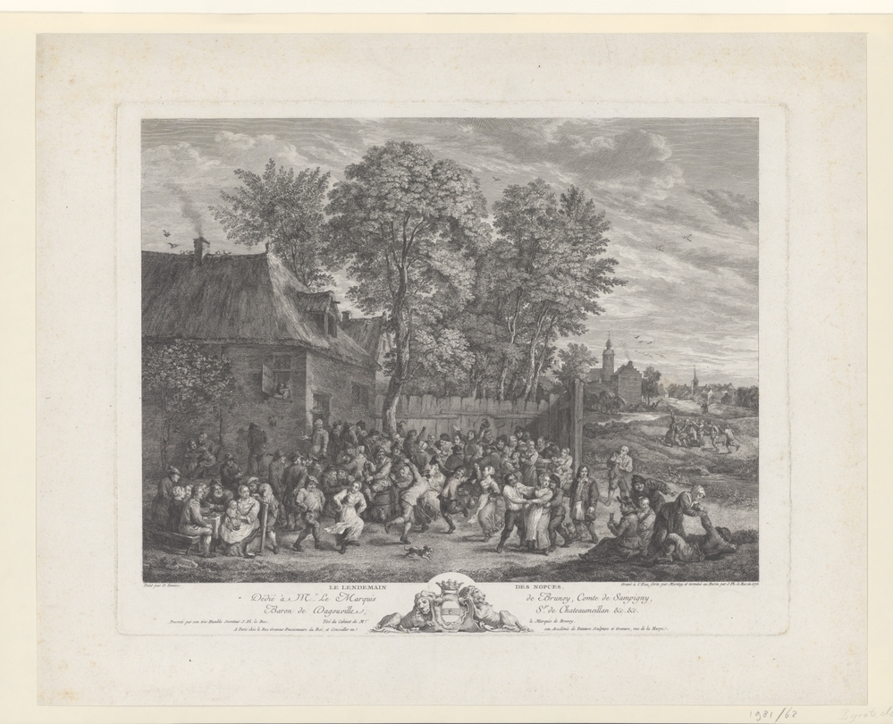 Le lendemain des noces (titel op object)