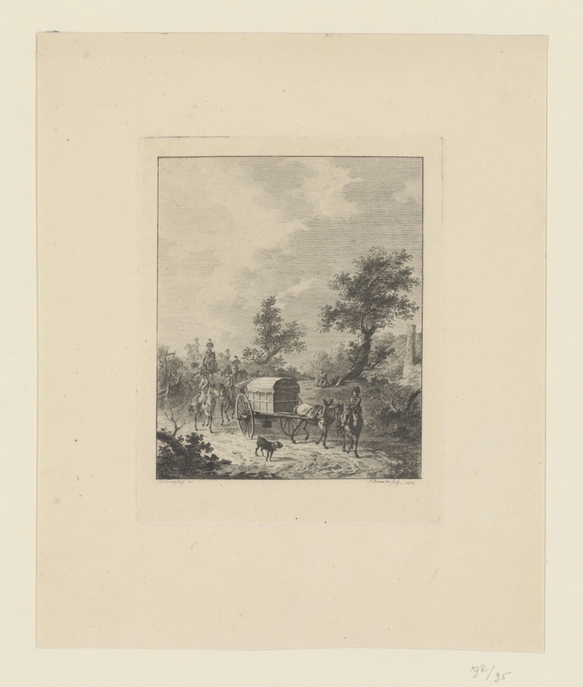 Stoet soldaten (serie: Zes landschappen met soldatenstaffage)