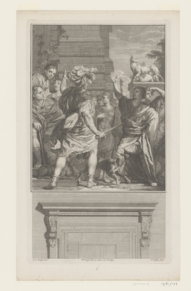 Scipio laat de Romeinse edelen zweren Latium niet te verlaten (uit de serie: Raadskamerserie)