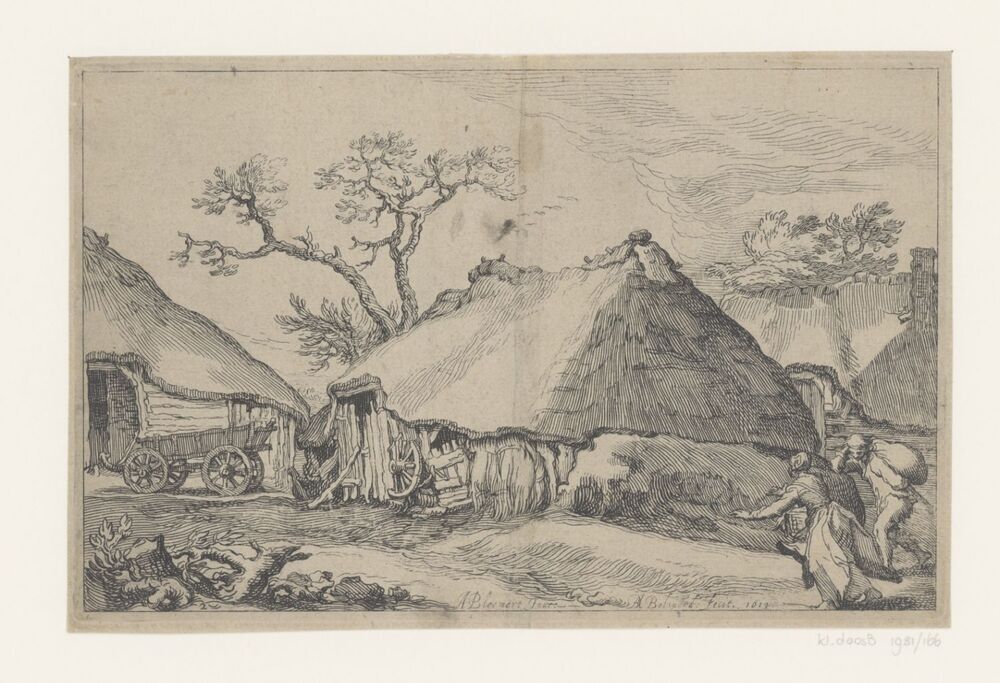 Boerderij met twee figuren (serie: Landschappen met boerderijen)