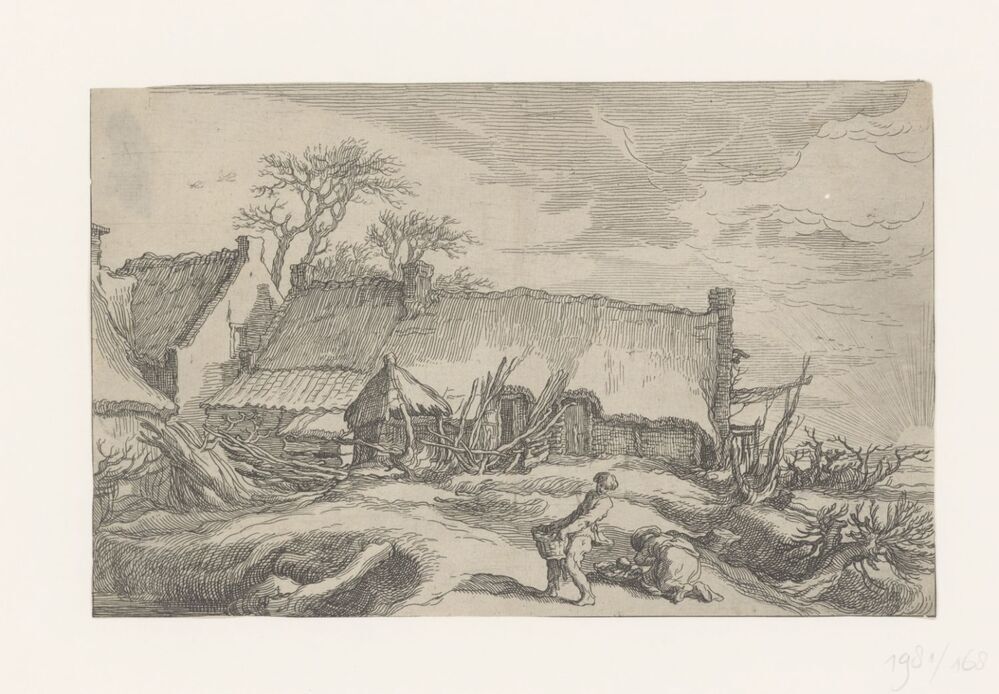 Boerderij met twee figuren (serie: Landschappen met boerderijen)