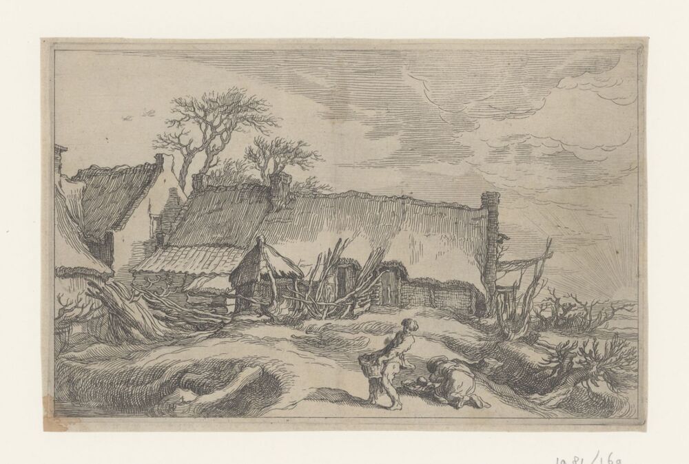 Boerderij met twee figuren (serie: Landschappen met boerderijen)