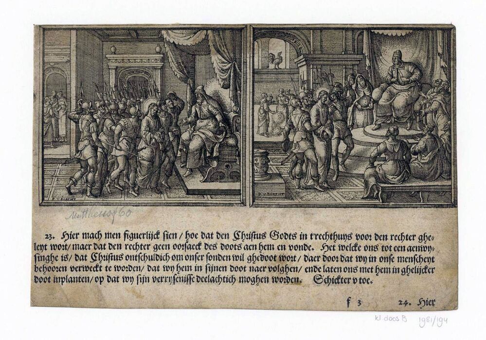 Christus voor Kajefas en Herodes