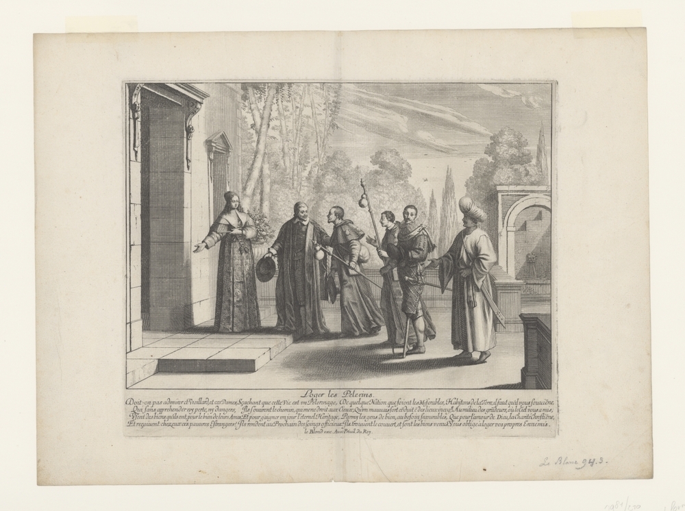 De pelgrims herbergen (serie: De zeven werken van barmhartigheid)