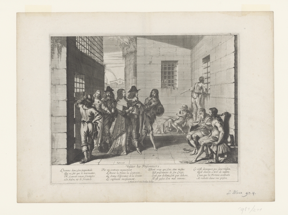 De gevangenen bezoeken (serie: De zeven werken van barmhartigheid)