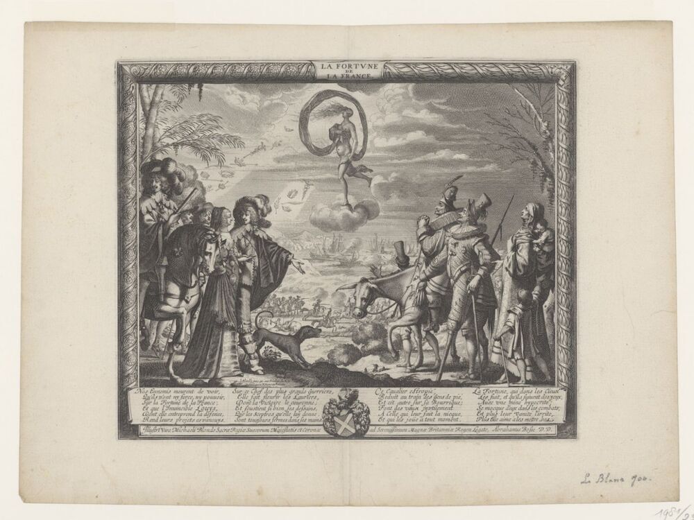 Fortuna begiftigt de Fransen terwijl de Spanjaarden haar hulp afsmeken