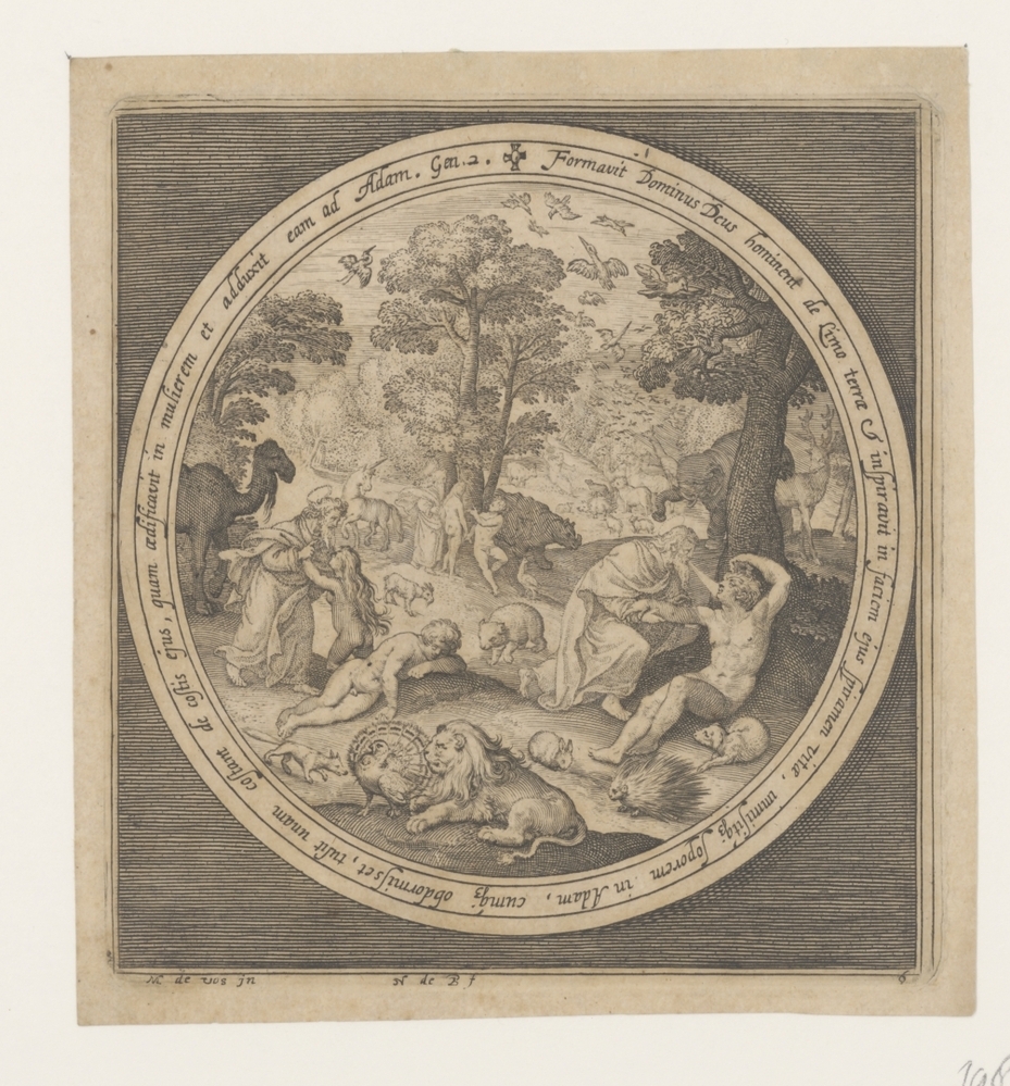 Zesde dag van schepping: God schept de dieren en Adam en Eva (serie: Van schepping tot verdrijving uit paradijs)