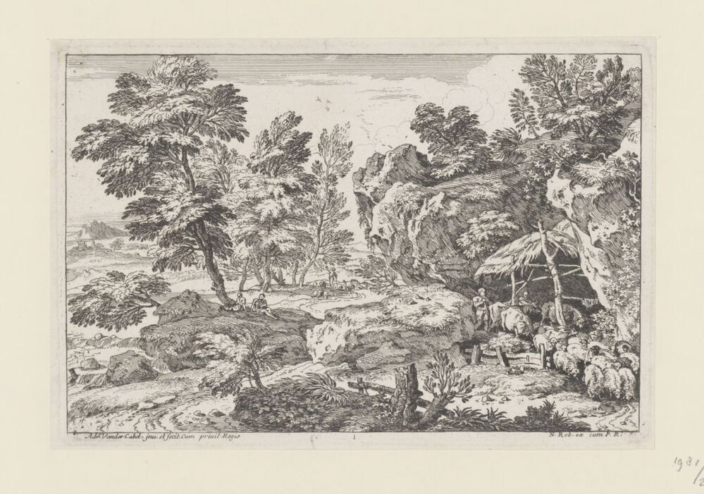 Landschap met schaapskooi (serie: Landschappen)