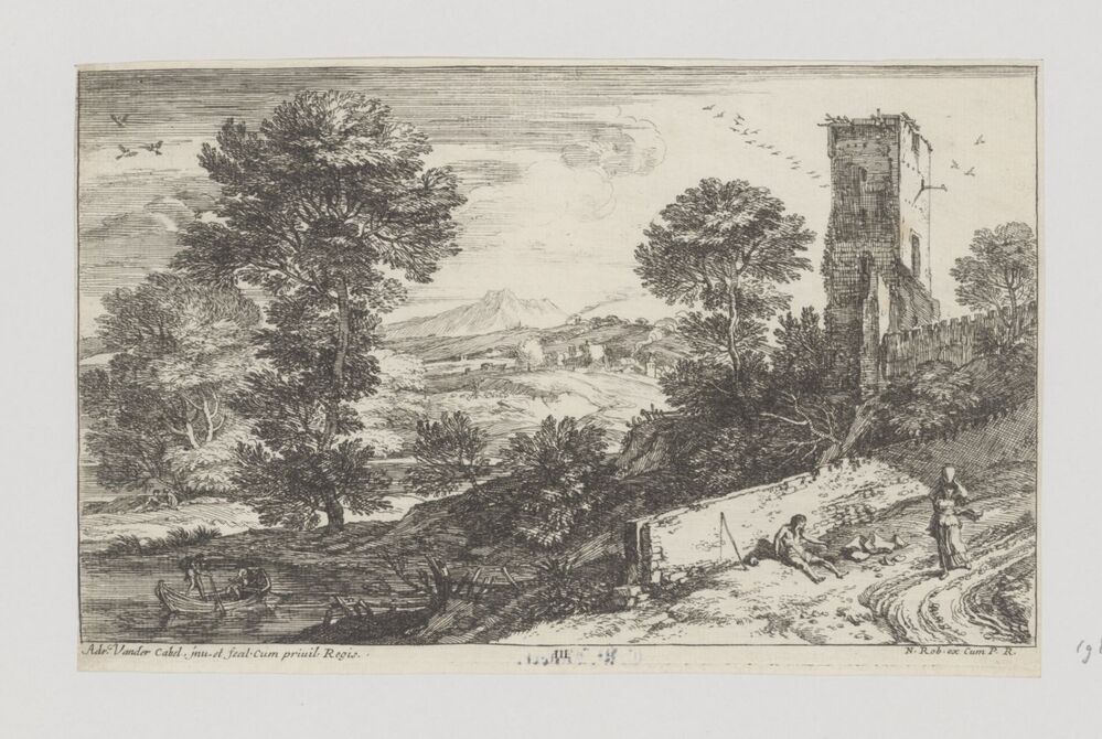 Landschap met bedelaar (serie: Landschappen)