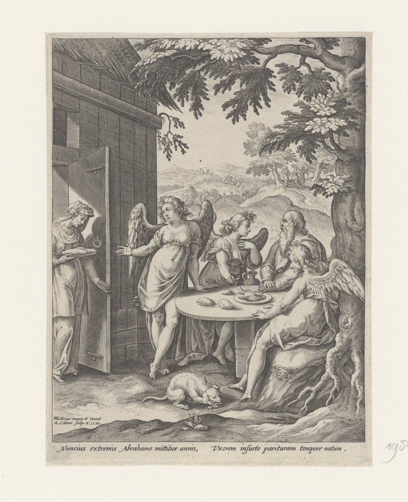 Aankondiging van de geboorte van Isaak. (serie: Annunciaties uit de bijbel)