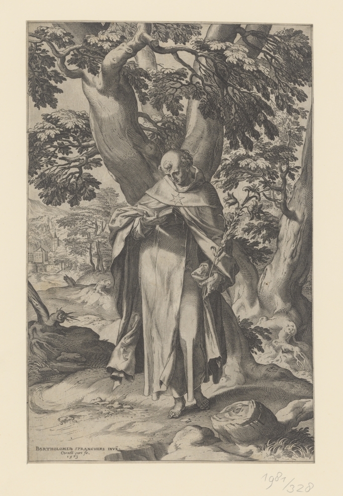 De heilige Dominicus een boek lezend