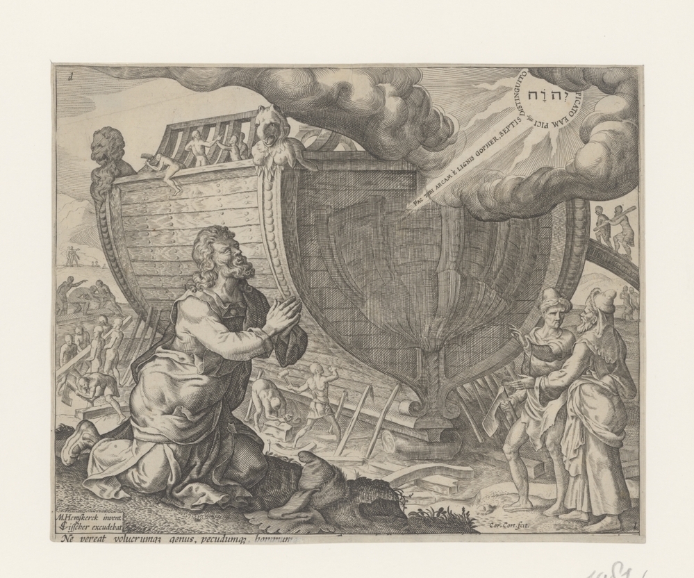 Het bouwen van de ark van Noach (uit serie: De geschiedenis van Noach)