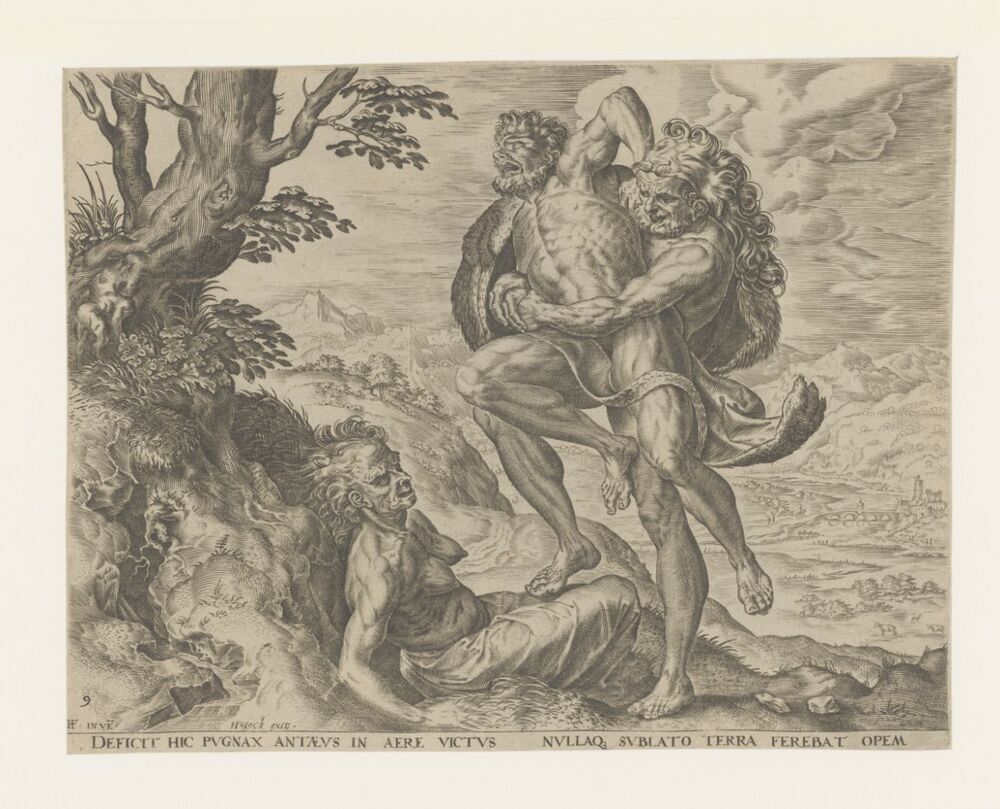 Hercules worstelt met Antaeus (serie: Werken van Hercules)