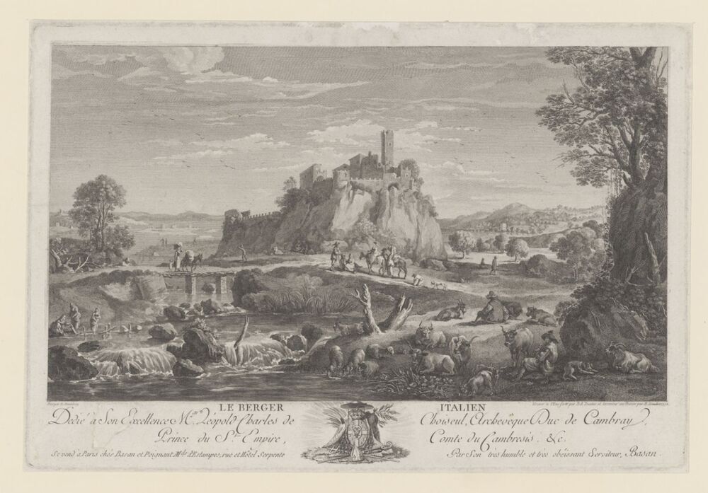 Le berger italien (titel op object)