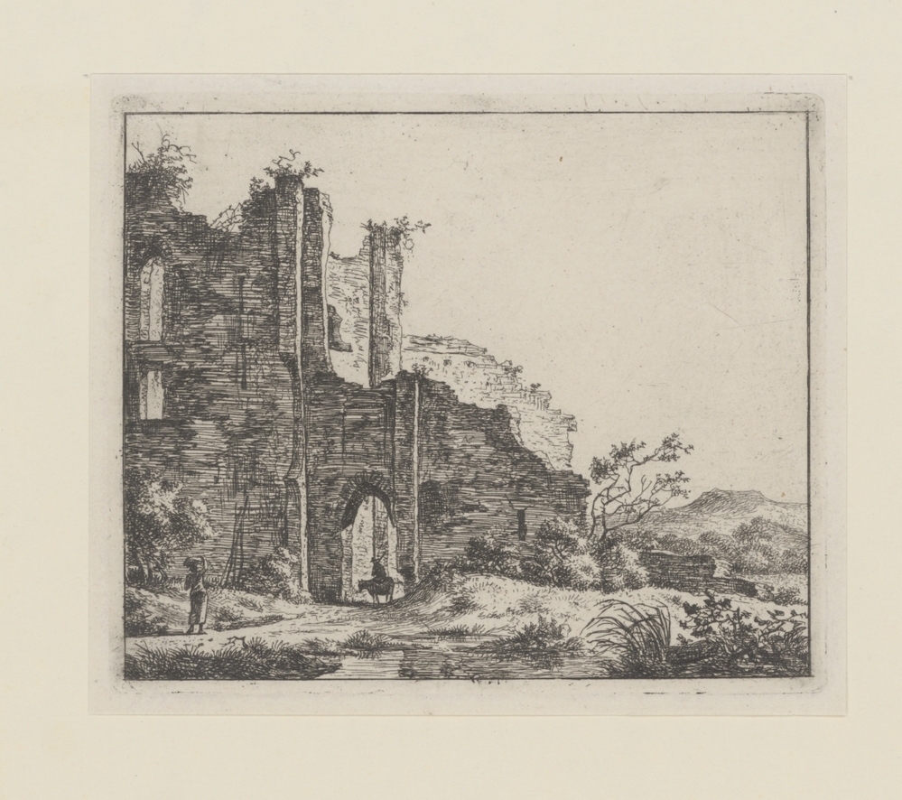 Landschap met ruïne (serie: zes landschappen)