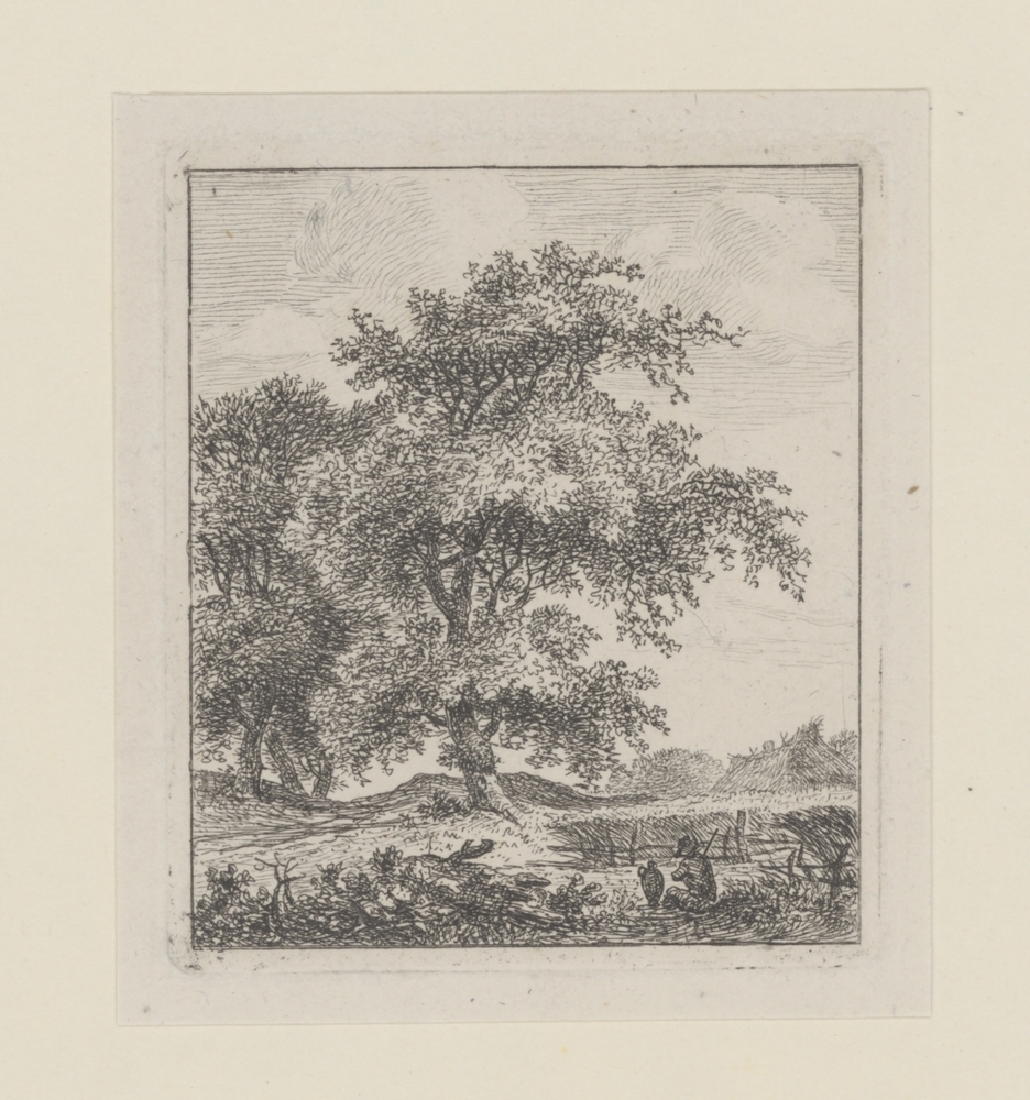 Landschap met man met kruik (serie: landschappen)