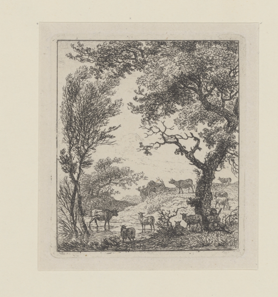 Landschap met kudde vee (serie: landschappen)