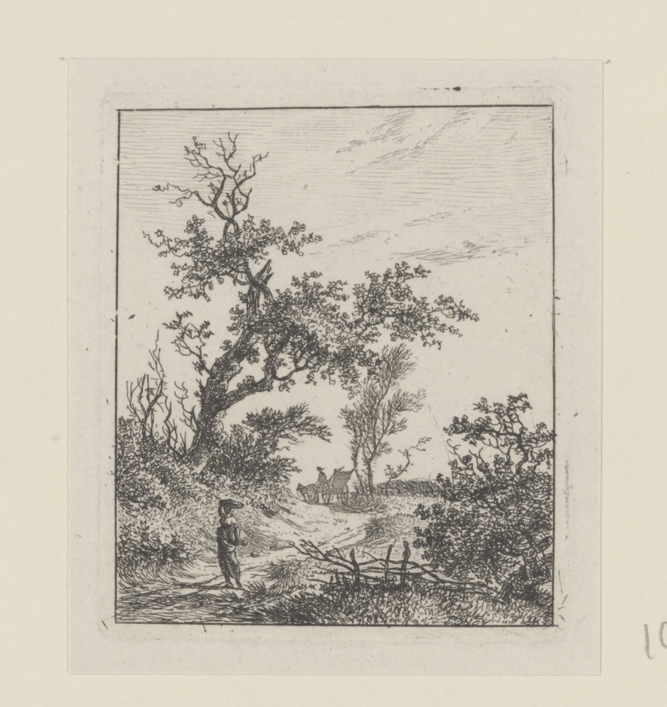 Landschap met vrouw en kar (serie: landschappen)