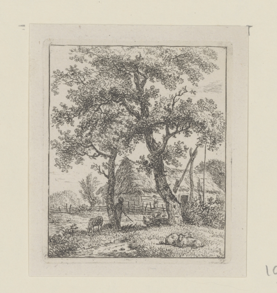 Boerderij en schaapsherder (serie: landschappen)