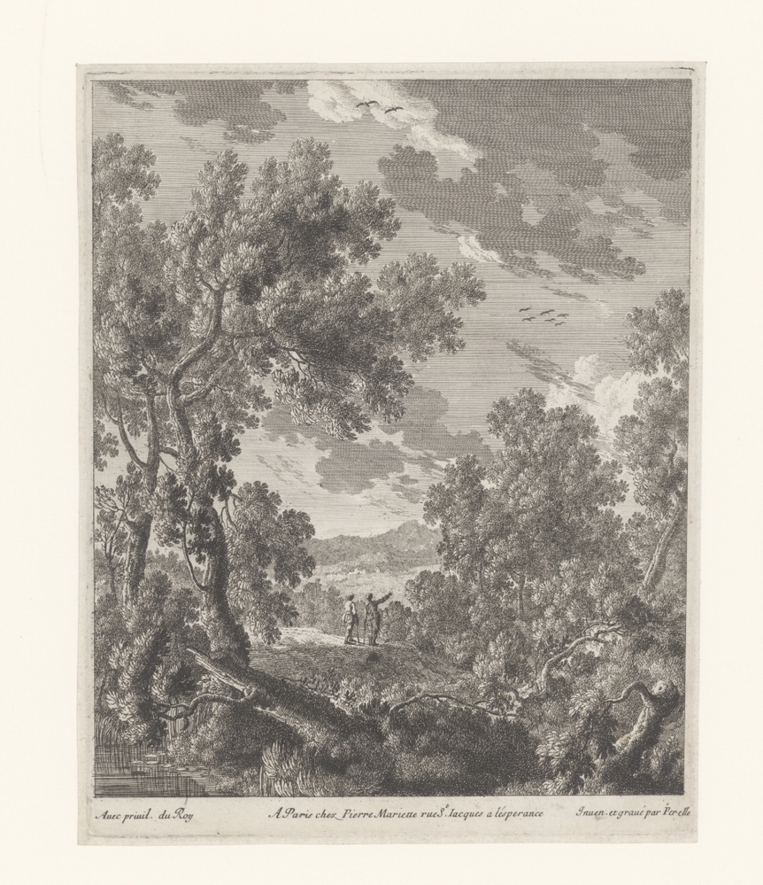 Twee figuren in landschap (uit serie)