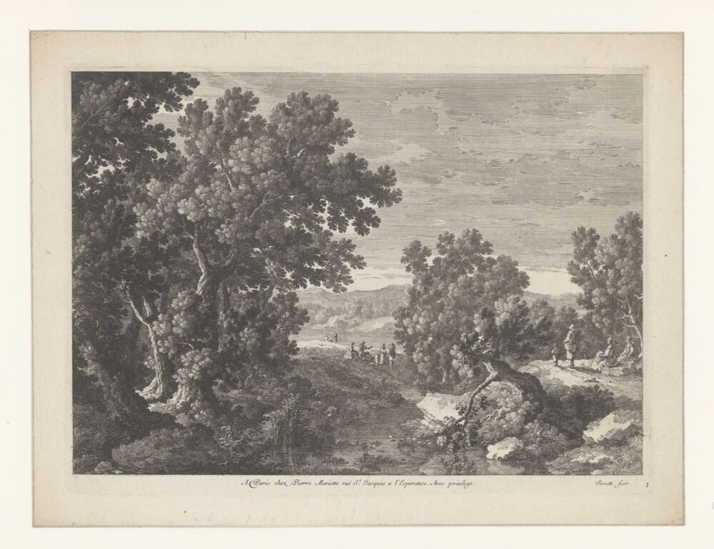 Figuren in landschap (uit serie)