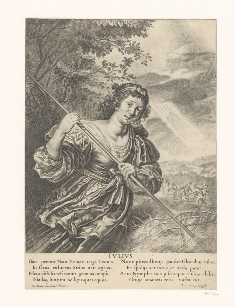 Juli: een oogstende vrouw (serie: De twaalf maanden)