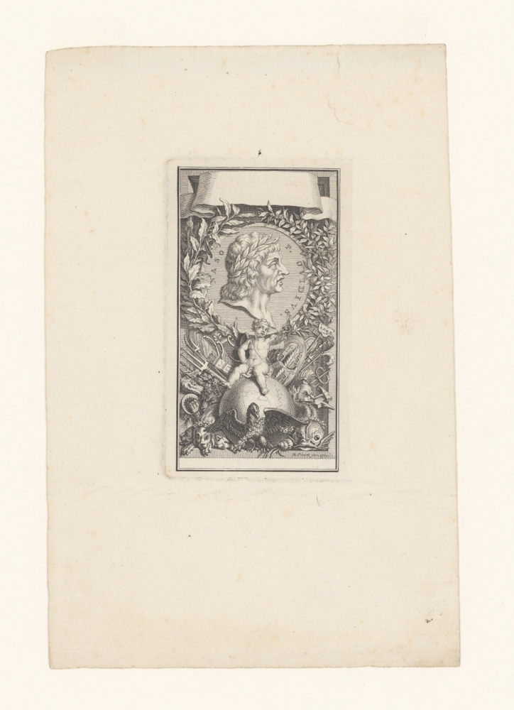 Titelpagina met het portret van Ovidius op een medaillon