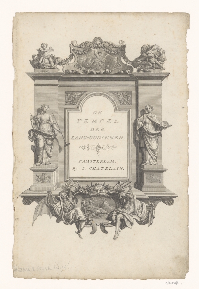 Titelblad van de serie: De tempel der zang-godinnen