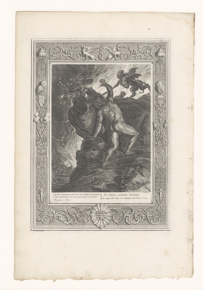 Sisyphus rolt de steen de berg op (serie: De tempel der zang-godinnen)