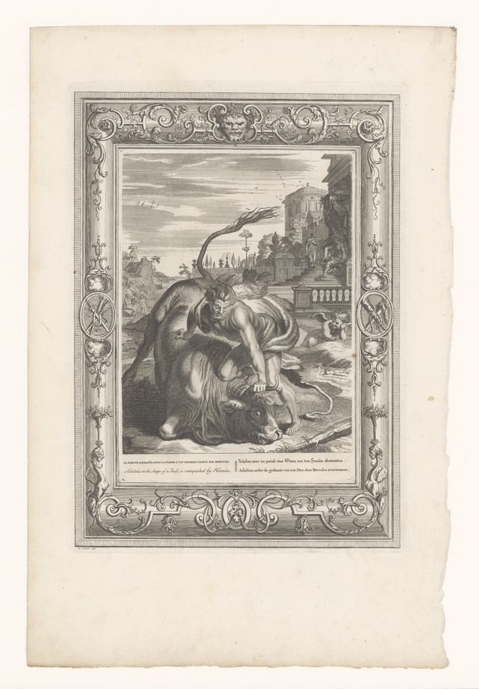 Hercules worstelt met Acheloüs (serie: De tempel der zang-godinnen)