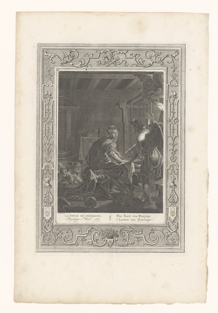 Penelope weeft de lijkwade voor Laërtes (serie: De tempel der zanggodinnen)