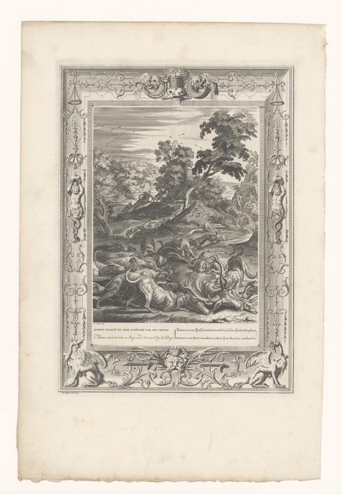 Actaeon veranderd in een hert (serie: De tempel der zang-godinnen)