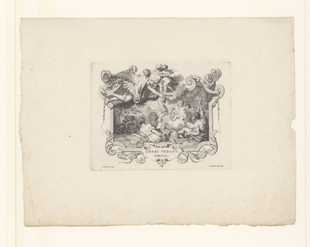 Allegorische voorstelling ter gelegenheid van het huwelijk van Louis Fabricius Dubourg en zijn vrouw