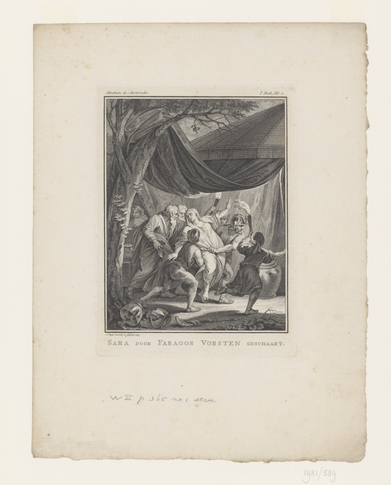 Sara door officieren van de farao meegenomen