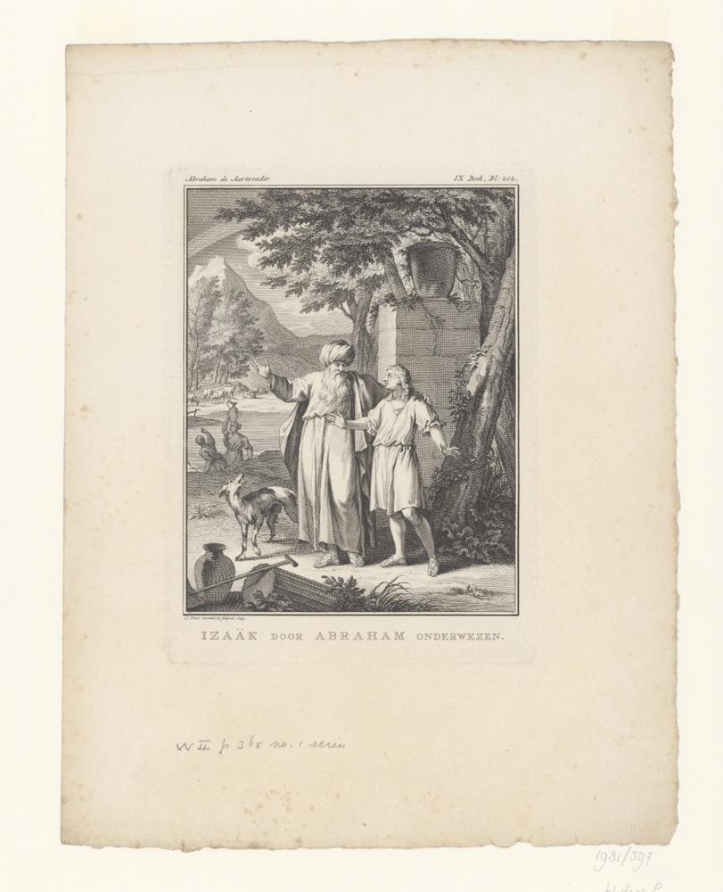 Abraham onderwijst Isaak