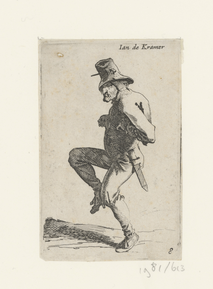 Dansende man met mes