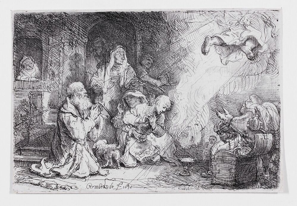 De engel vertrekt van Tobias