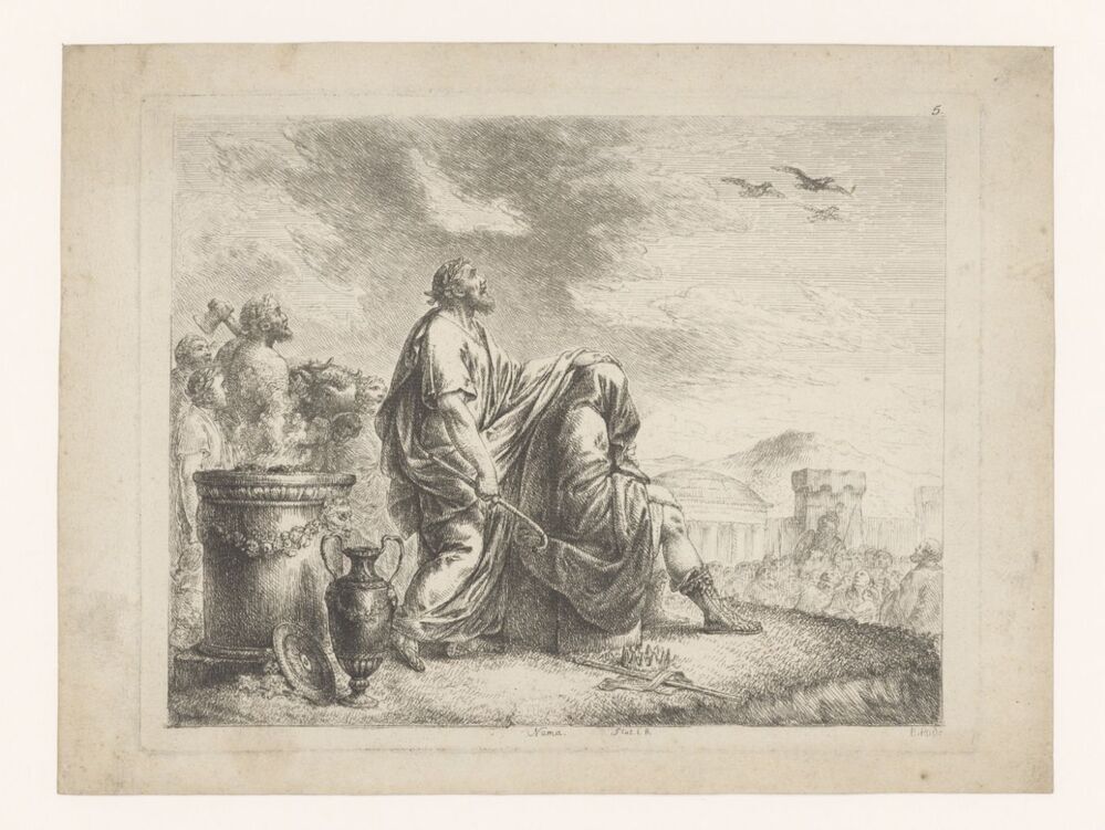 Numa Pompilius en l'augure