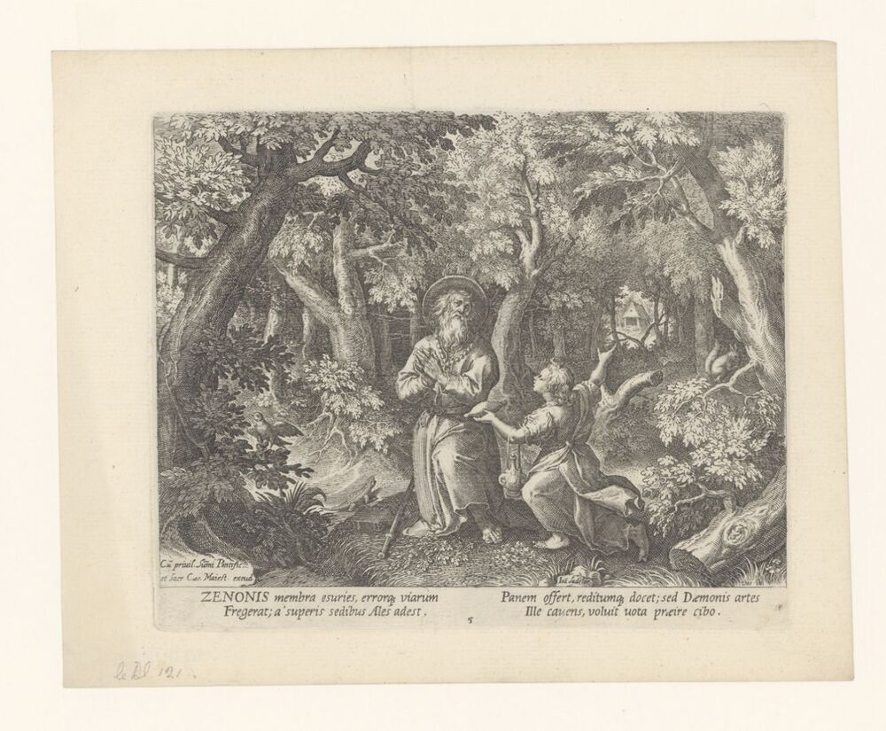 Heilige Zeno van Antiochië als kluizenaar (serie: Kluizenaars)