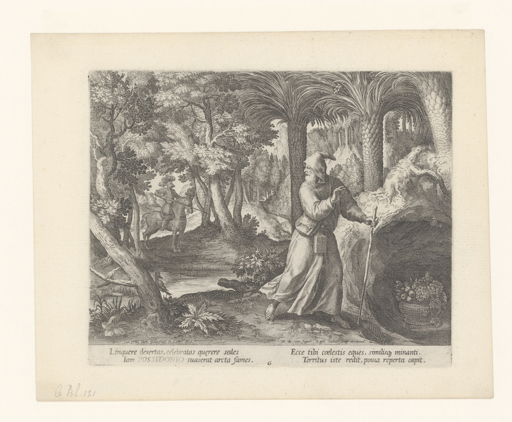 Heilige Possidius als kluizenaar (serie: Kluizenaars)