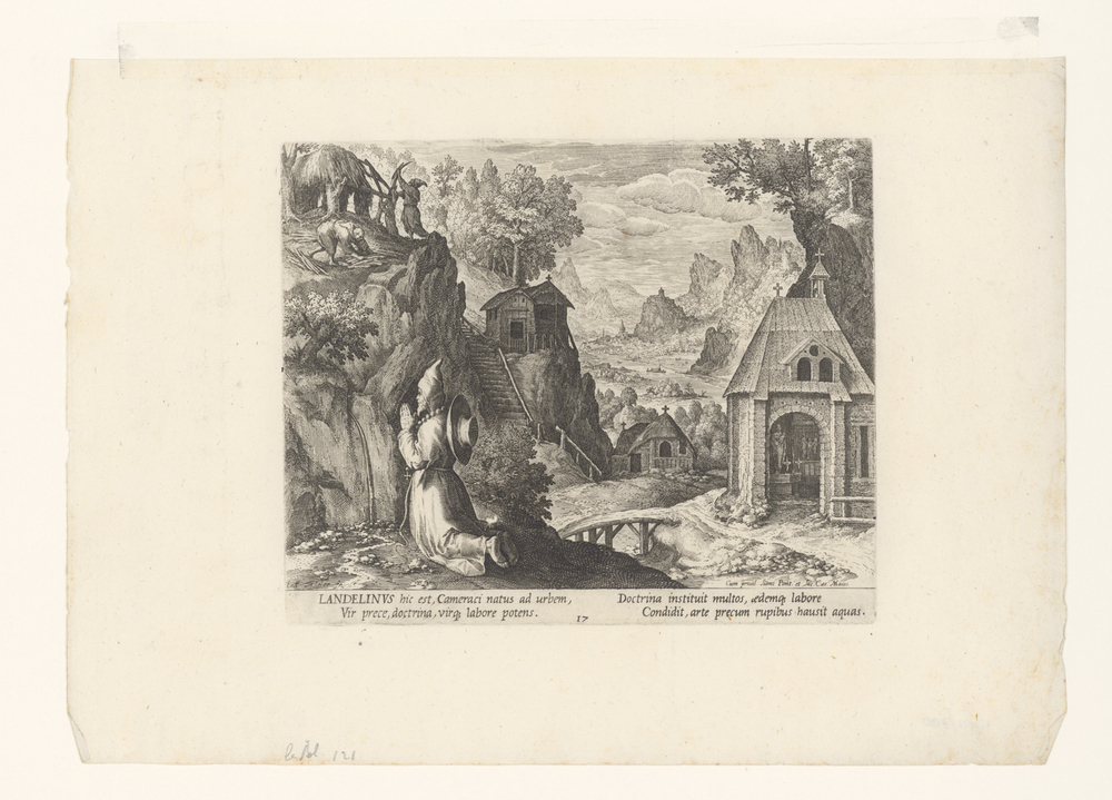 Heilige Landelinus als kluizenaar (serie: Kluizenaars)