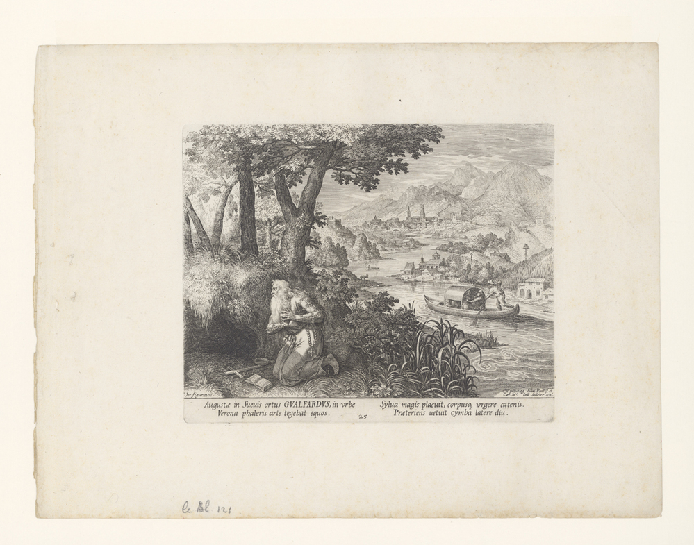 Heilige Gualfardus (Wolfhardus) als kluizenaar (serie: Kluizenaars)