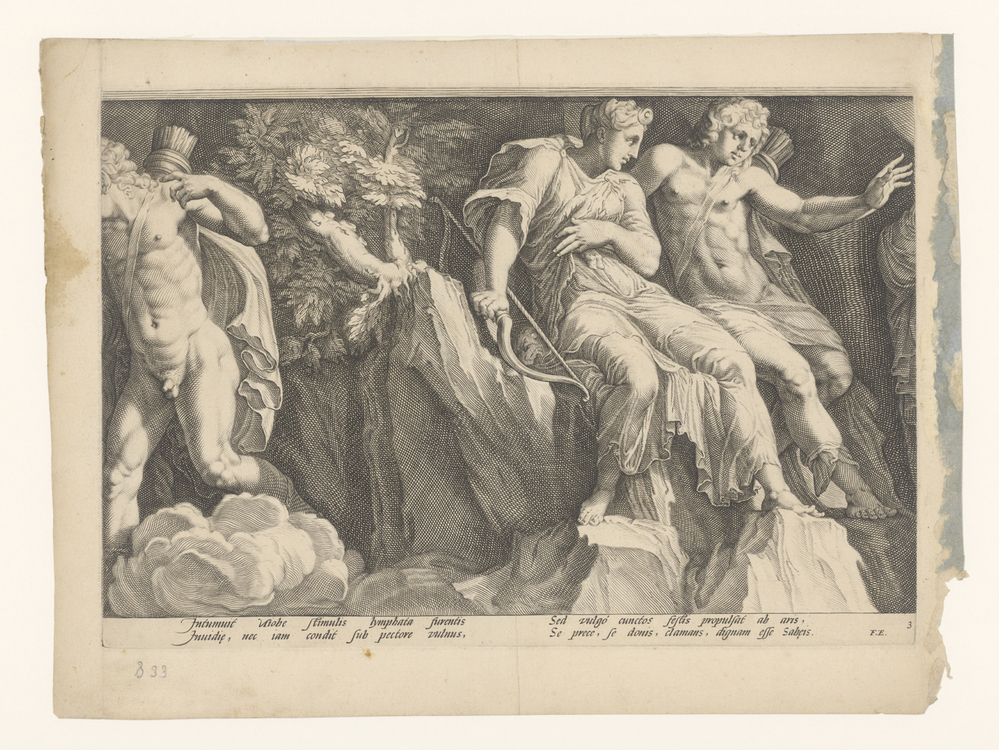 Fries met de bestraffing van Niobe (plaat 3)