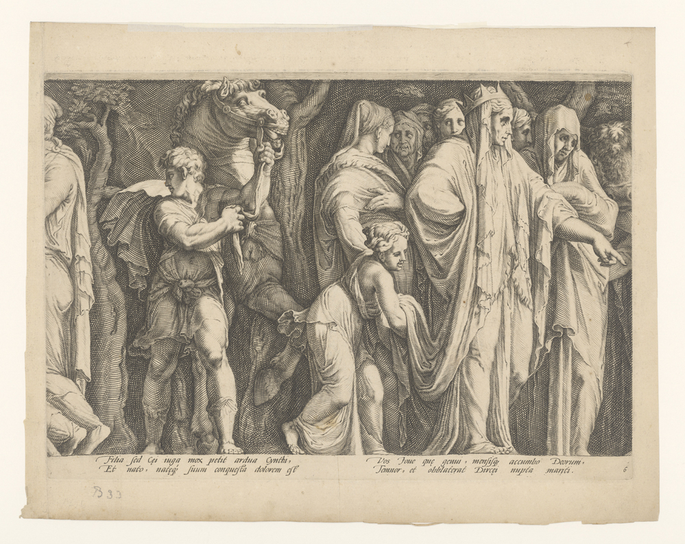 Fries met de bestraffing van Niobe (plaat 6)