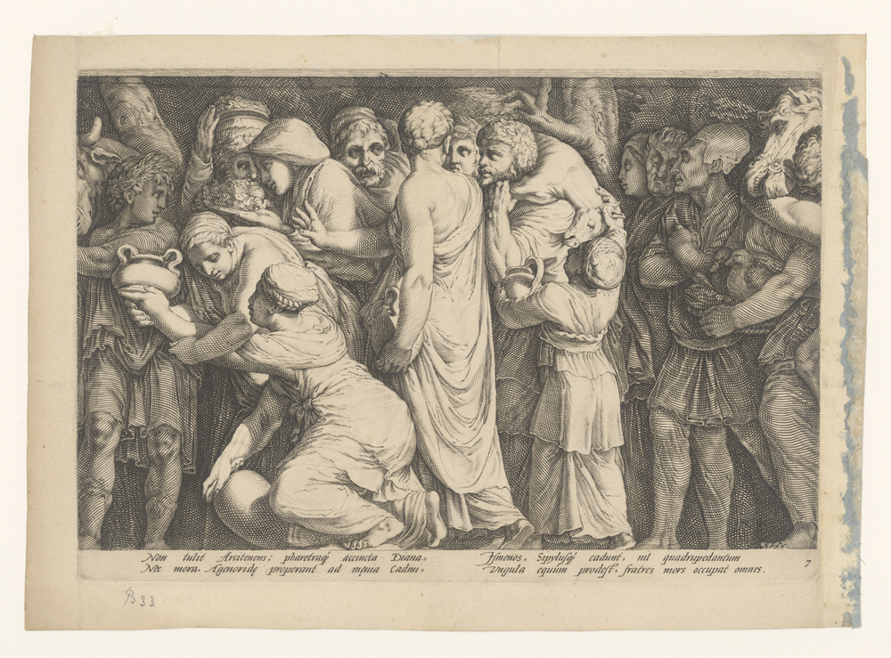 Fries met de bestraffing van Niobe (plaat 7)