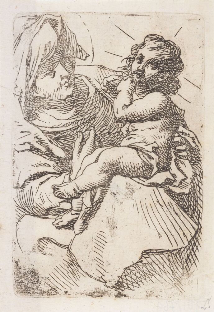 Zittende Madonna met kind