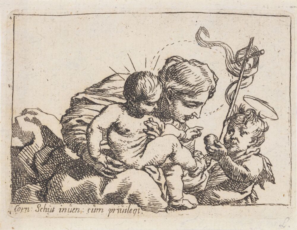 Madonna met het kind op de knie en Johannes