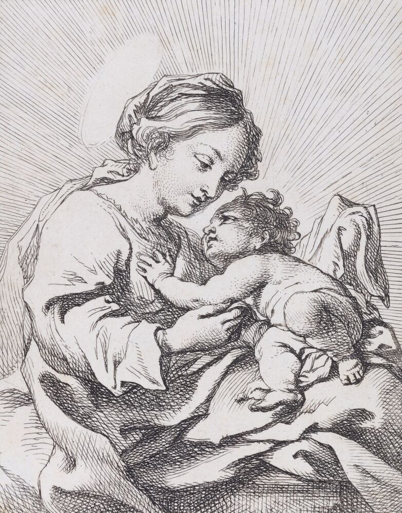 Madonna met Kind op schoot