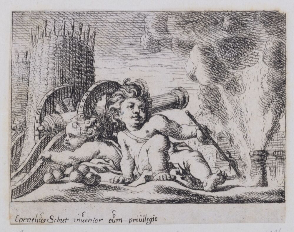 Twee genieën bij een kanon