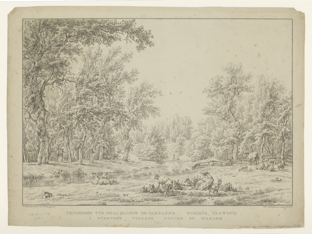 Landschap bij Elswoud bij Overveen bij Haarlem